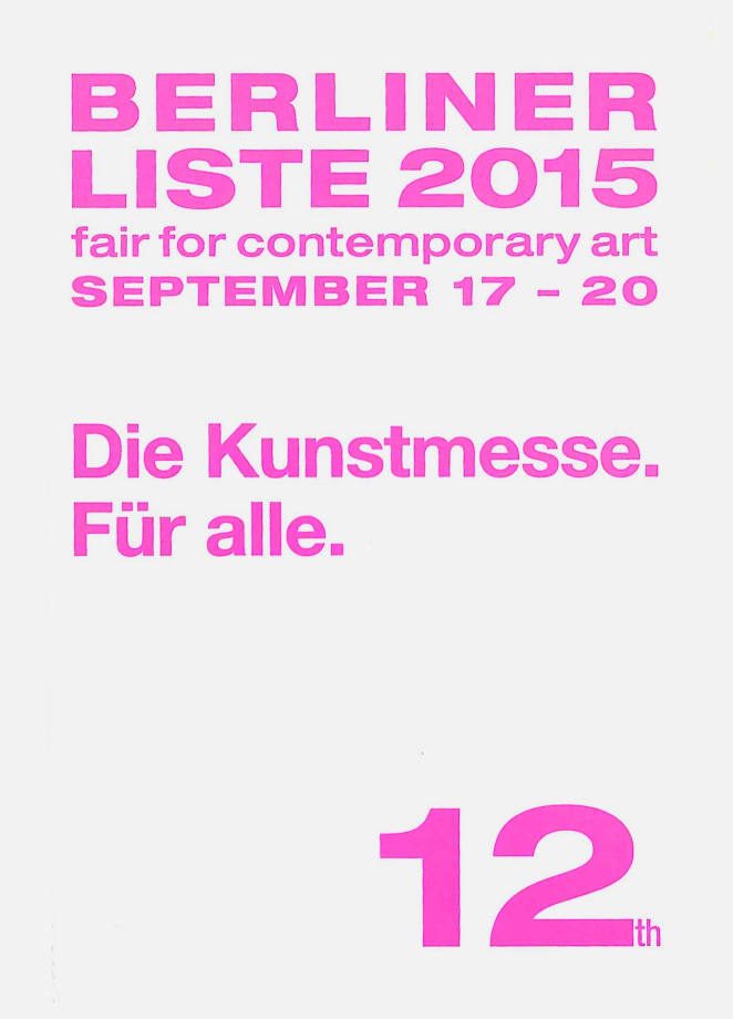 Berliner Lister 2015, fair for contemporary art