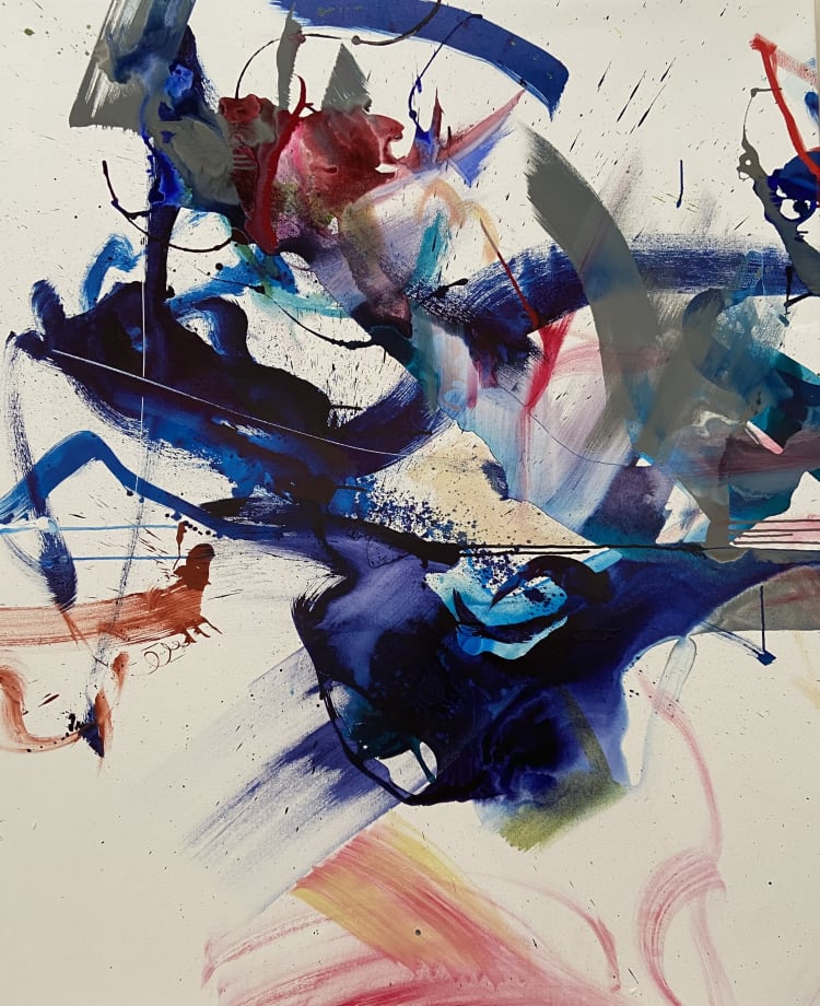 Alicia Viebrock, You look first, then stare, 2021, Ink, acrylic, oil on canvas