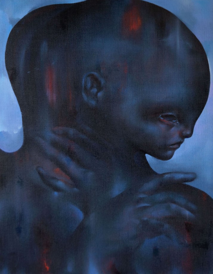 Théo Viardin, Portrait of a shepherd (I), 2022, Acrylic on linen, 100 x 80 cm © Courtesy of the Artist