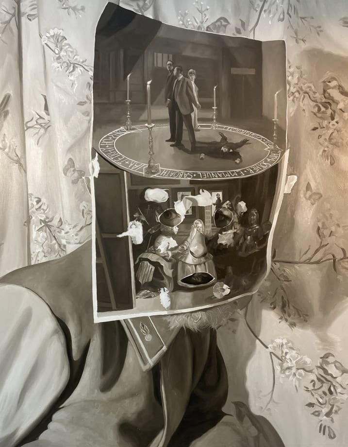 John Robinson, Seance, 2022 Oil on canvas 114 x 146 cm 44 7/8 x 57 1/2 in,