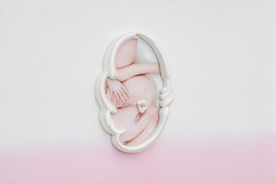 Arvida Byström, Flushing, 2025 PLA plastic, plexi, pigment print, resin, glue, 79 x 58 x 7 cm