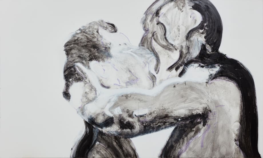 Nicole Wittenberg, Black and White Kiss, 2016, Oil on canvas 200.7 x 335.3 cm 79 x 132 in