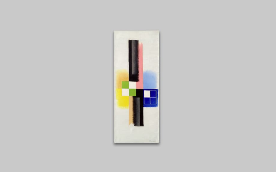 Tension Picturale, 1965, olio su tela, cm 73x30