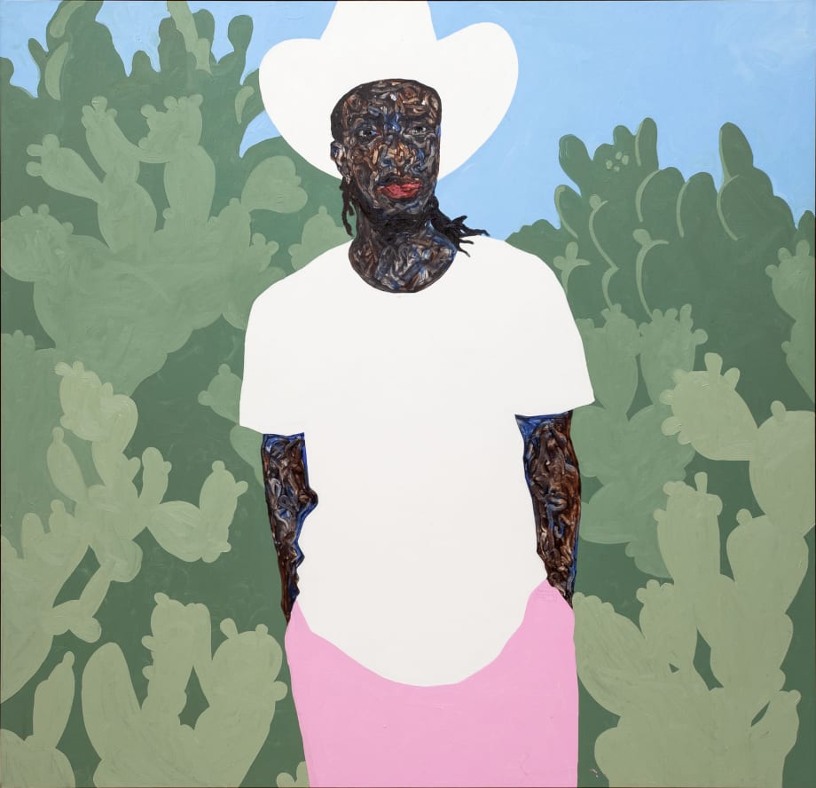 Amoako Boafo, CACTUS, 2022. Courtesy of the artist and Mariane Ibrahim.