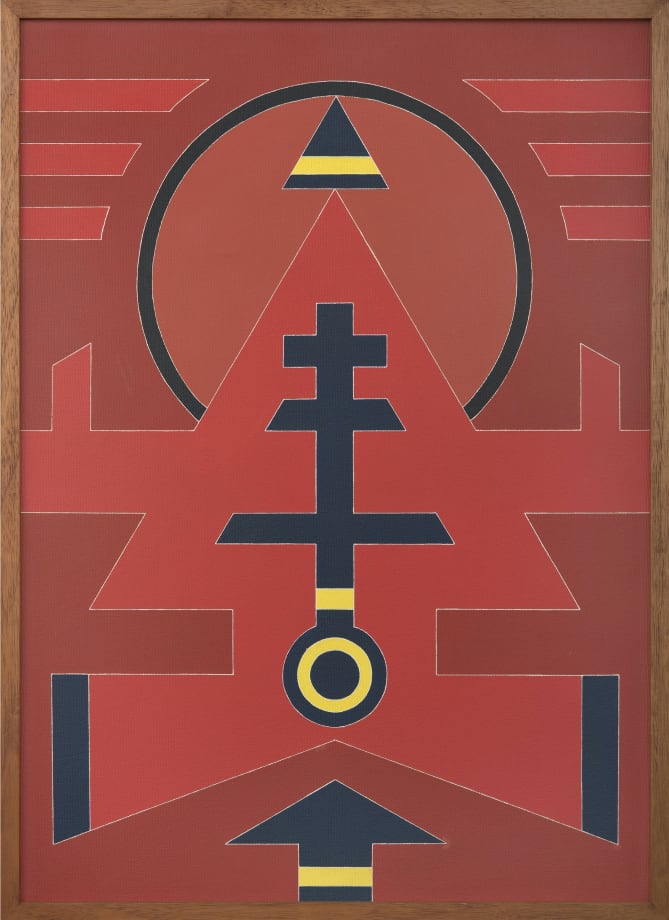 Rubem Valentim, Emblema-87, 1987. Courtesy of the estate of Rubem Valentim.