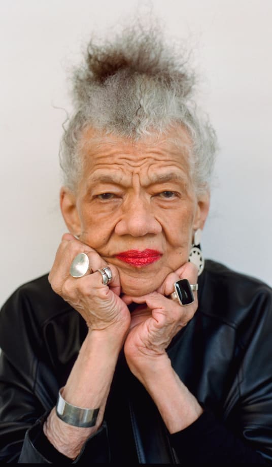 Portrait of Lorraine O’Grady, 2021. Photo by Lelani Foster.