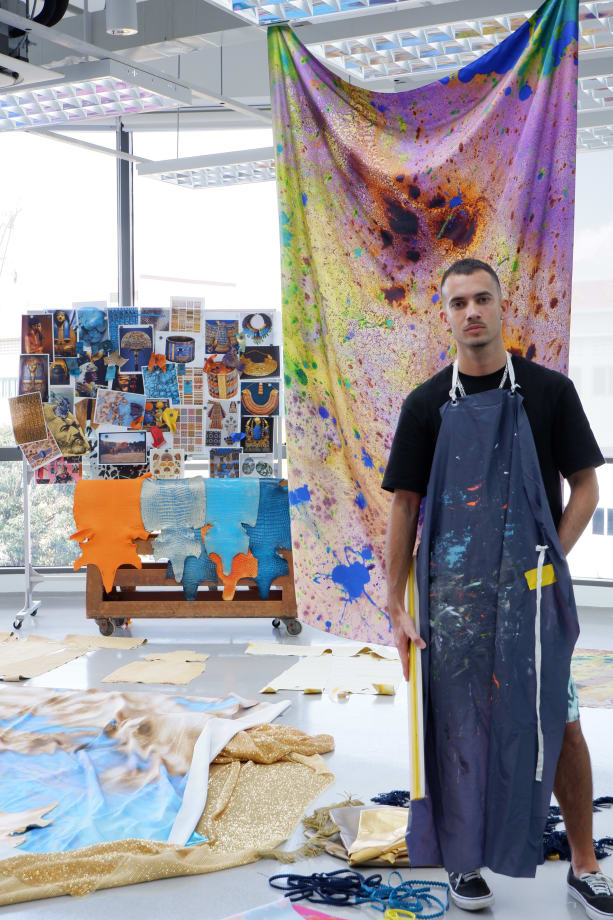 Portrait of the artist at the LVMH Residency program in Singapore, 2020.