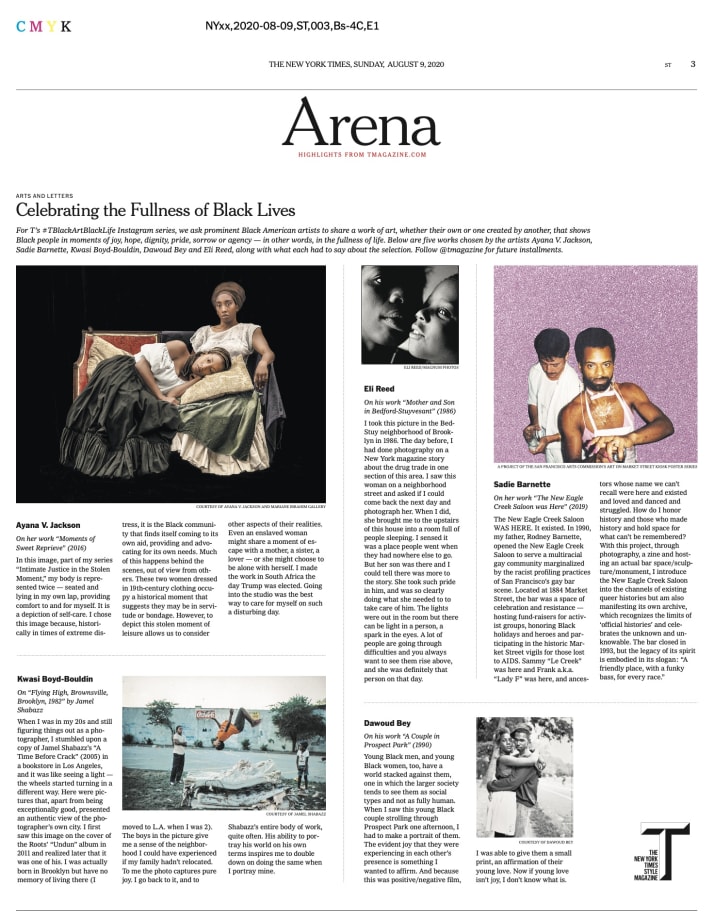 Pictured Top Left: Ayana V. Jackson, Moments of Sweet Reprieve, 2016. Courtesy of Mariane Ibrahim