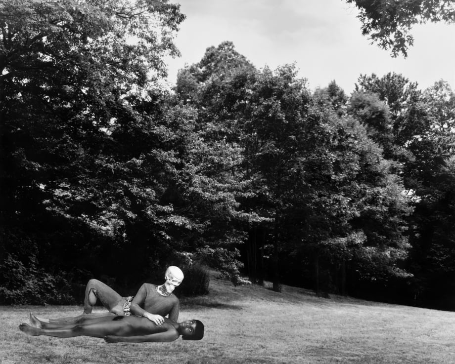 Lorraine O'Grady, The Clearing: or Cortés and La Malinche, Thomas Jefferson and Sally Hemings, N. and Me, 1991/2019. Detail. Courtesy of the Lorraine O’Grady Trust and Mariane Ibrahim (Chicago, Paris, Mexico City) © 2025 Lorraine O’Grady/Artist Rights Society (ARS), New York.