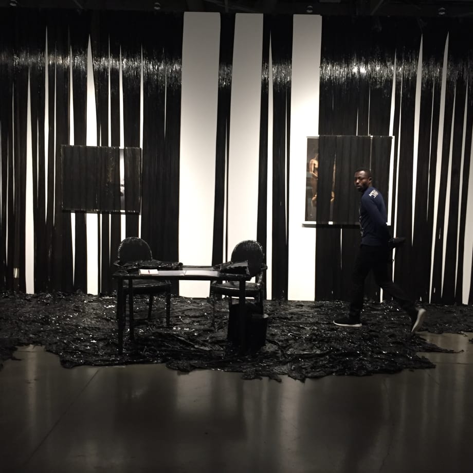 Clay Apenouvon's work in Mariane Ibrahim Gallery’s booth at Seattle Art Fair, 2015. Mariane Ibrahim.