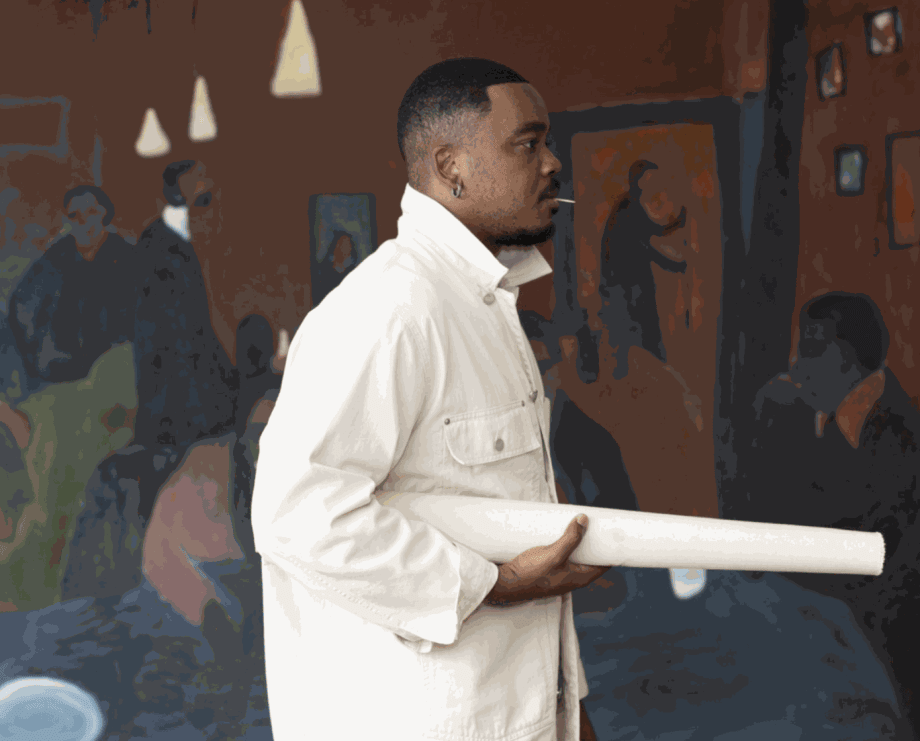 Artist Portrait of Patrick Eugène, 2025. Photo by Chip Moody. Courtesy of Milk Decoration Magazine.