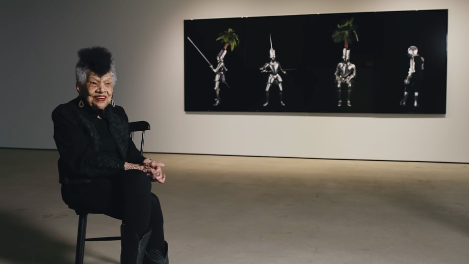 Lorraine O'Grady , The Knight, or Lancela Palm-and-Steel