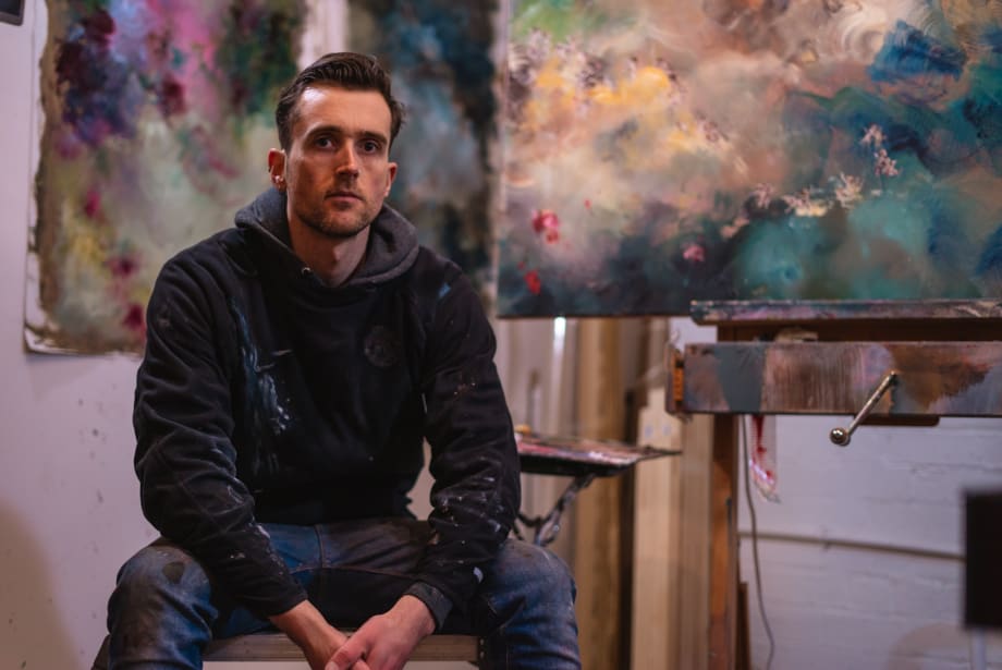 Chris Rivers in his studio, 2019