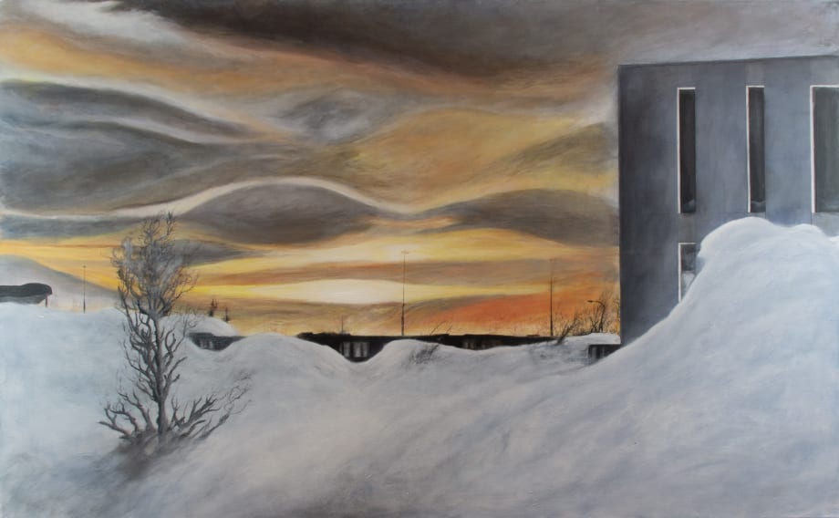 A Soft and Brutal Debate, 2023, Acrylic on canvas, 76 x 122 cm (29.9 x 48 in)