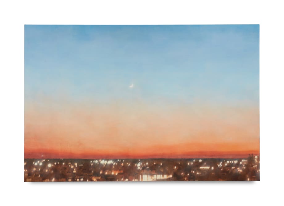 James Prapaithong, Sunset/Moonrise/City Night, 2022, Oil on Canvas, 120 x 180 cm