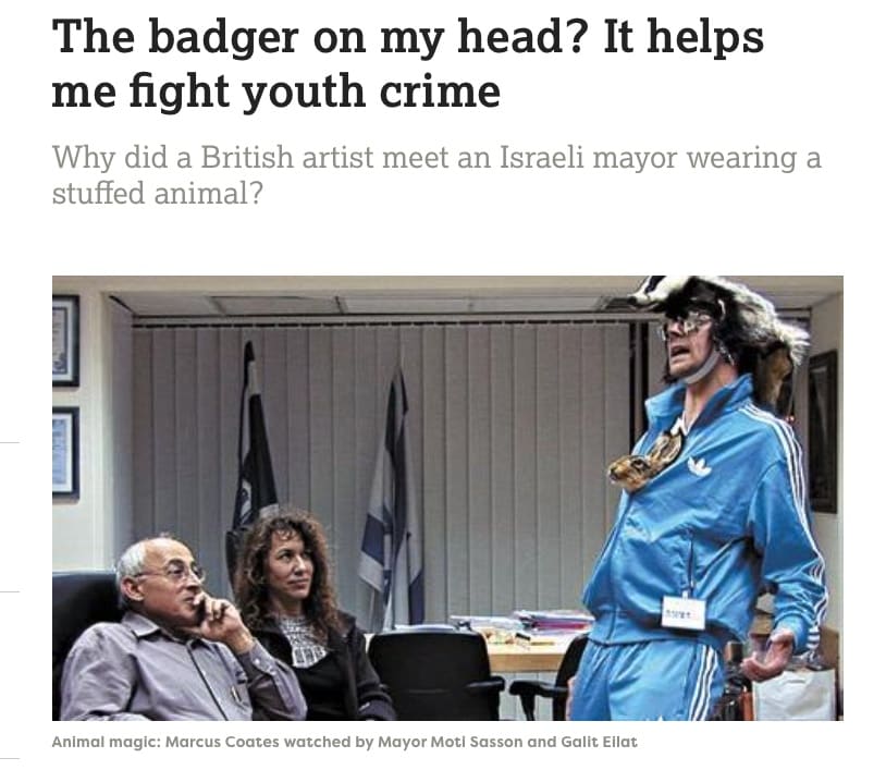 The badger on my head? It helps me fight youth crime