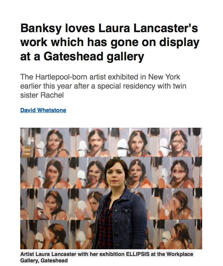 Banksy loves Laura Lancaster's work which has gone on display at a Gateshead gallery