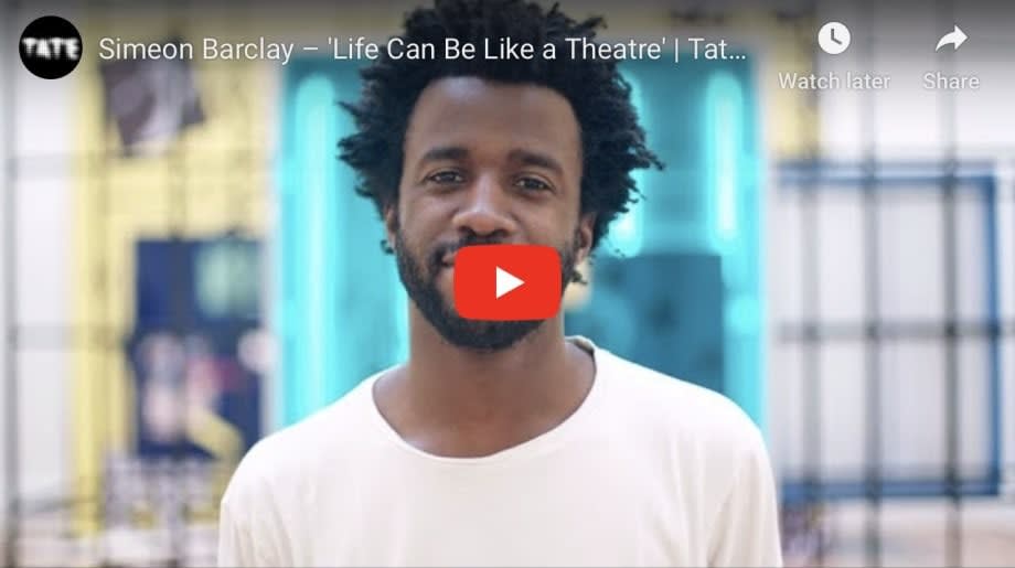 Simeon Barclay: 'Life can be like a theatre', TATESHOTS