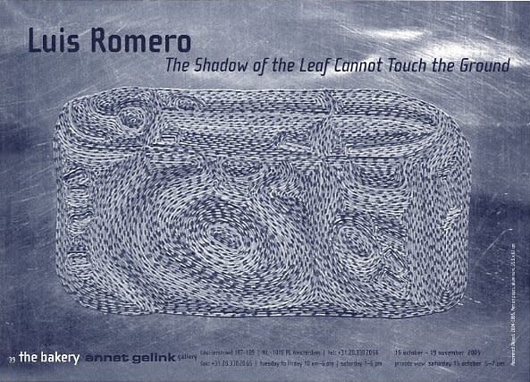Luis Romero, the shadow of the leaf cannot touch the ground