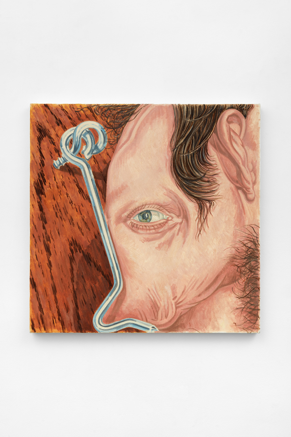 Hook Hook, 1990  Not signed or dated  oil on canvas  76.7 x 76.5 x 3.8 cm / 30 1/4 x 30 1/8 x 1 1/2 in