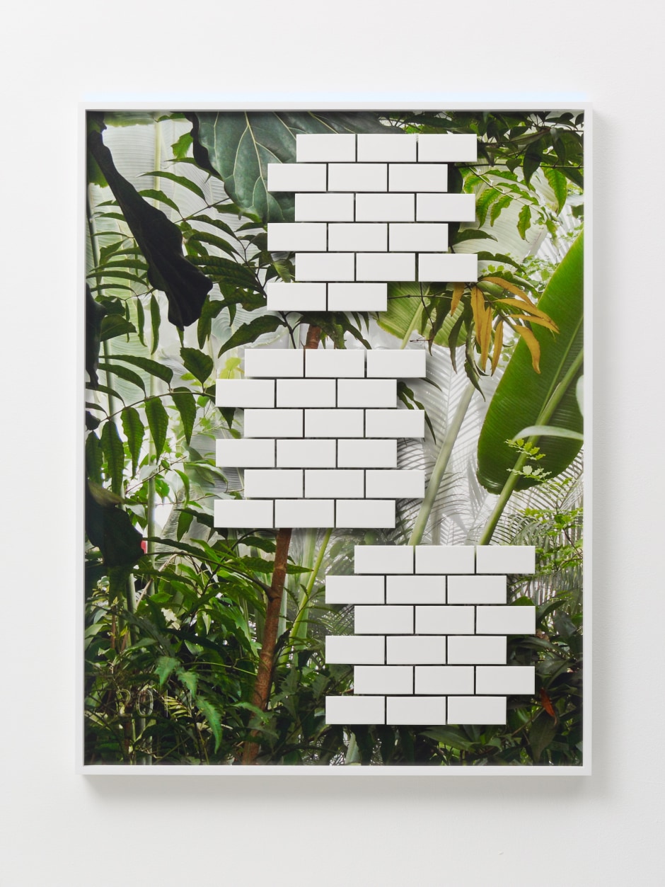 Jungle #02, 2014  archival pigment print, ceramic tiles, mirror  108.6 x 83.3 x 4.5 cm 42 3/4 x 32 3/4 x 1 3/4 in.