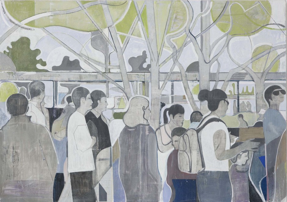 Untitled (figures waiting in line), 2008