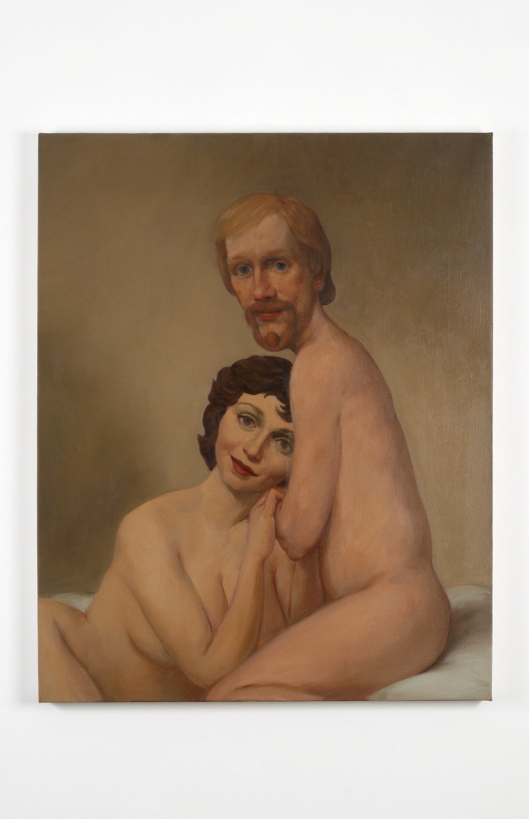 Couple in Bed, 1993  signed  oil on canvas  101.6 x 81.9 cm 40 x 32 1/4 in.