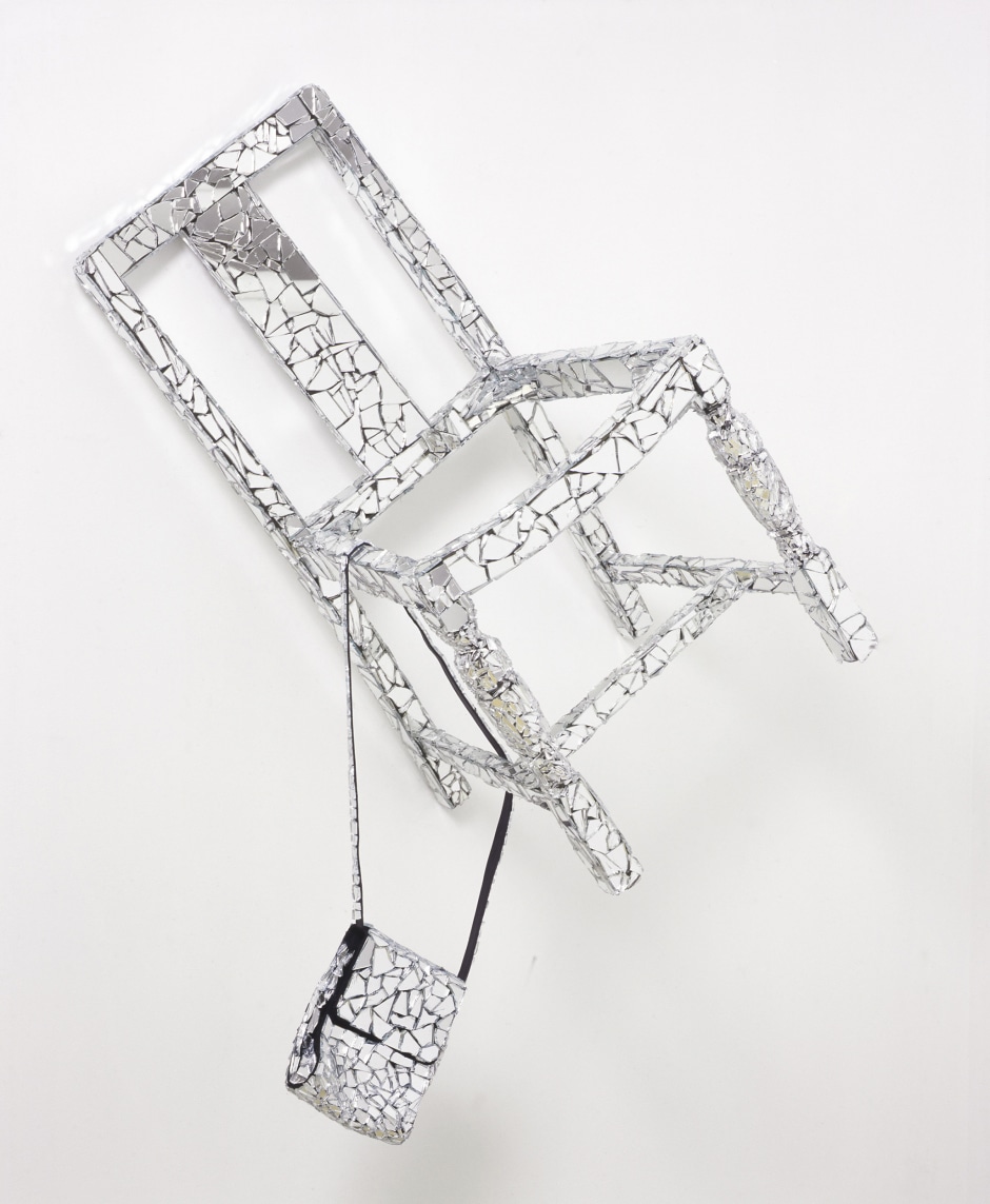 Danceteria VI, 2006  broken mirror, chair, handbag, glue  128.0 x 84.0 x 48.0 cm 50 3/8 x 33 1/8 x 18 7/8 in.