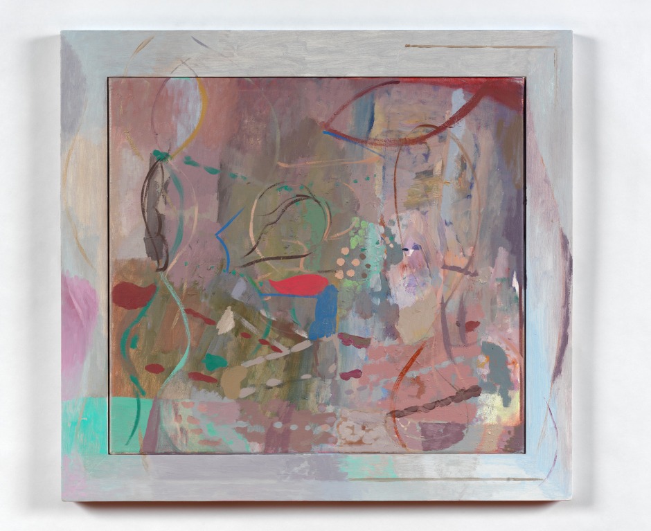 his rotation, 2011  signed and dated  oil on linen and painted frame  63.3 x 68.5 x 3.0 cm 24 7/8 x 26 15/16 x 1 1/8 in.