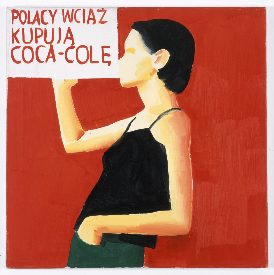 Untitled (Poles still drink Coca Cola), 2000  oil on canvas  65.0 x 65.0 cm 25 5/8 x 25 5/8 in.