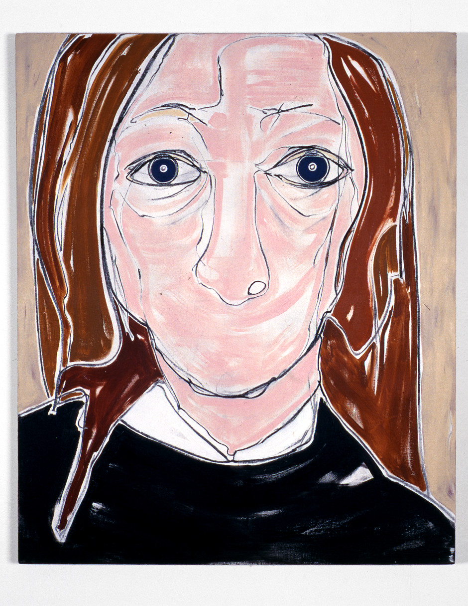 Self Portrait, Head, 2000  acrylic on canvas  142.24 x 167.64 cm 56 x 66 in.