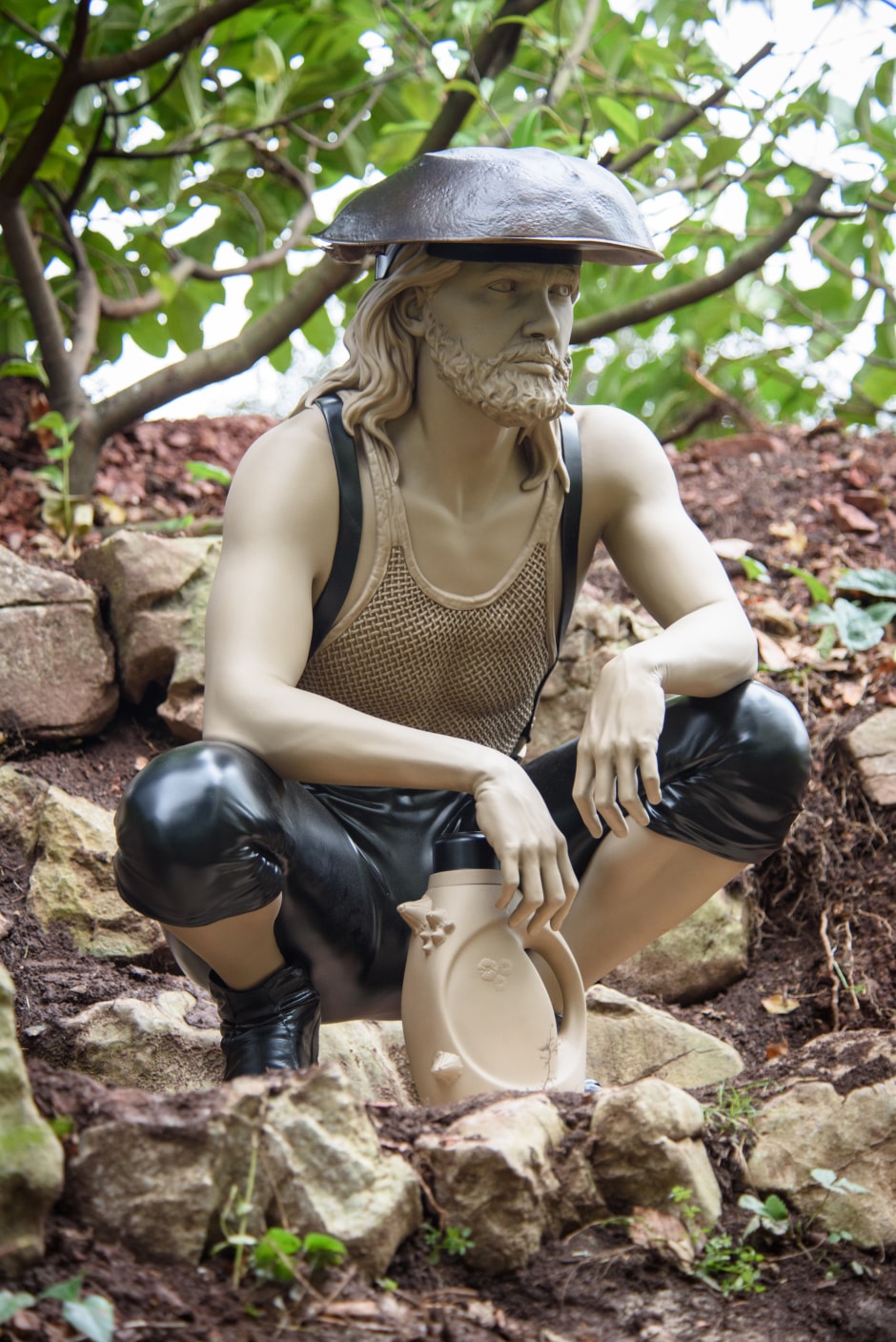 Installation view, Frank Benson, Castaway (2018), University of Bristol, Godney Grotto, Bristol, 2019. Gifted to the University of Bristol by Nuffield Health Bristol - The Chesterfield Hospital. Commissioned by Willis Newson with the assistance of Sadie Coles HQ