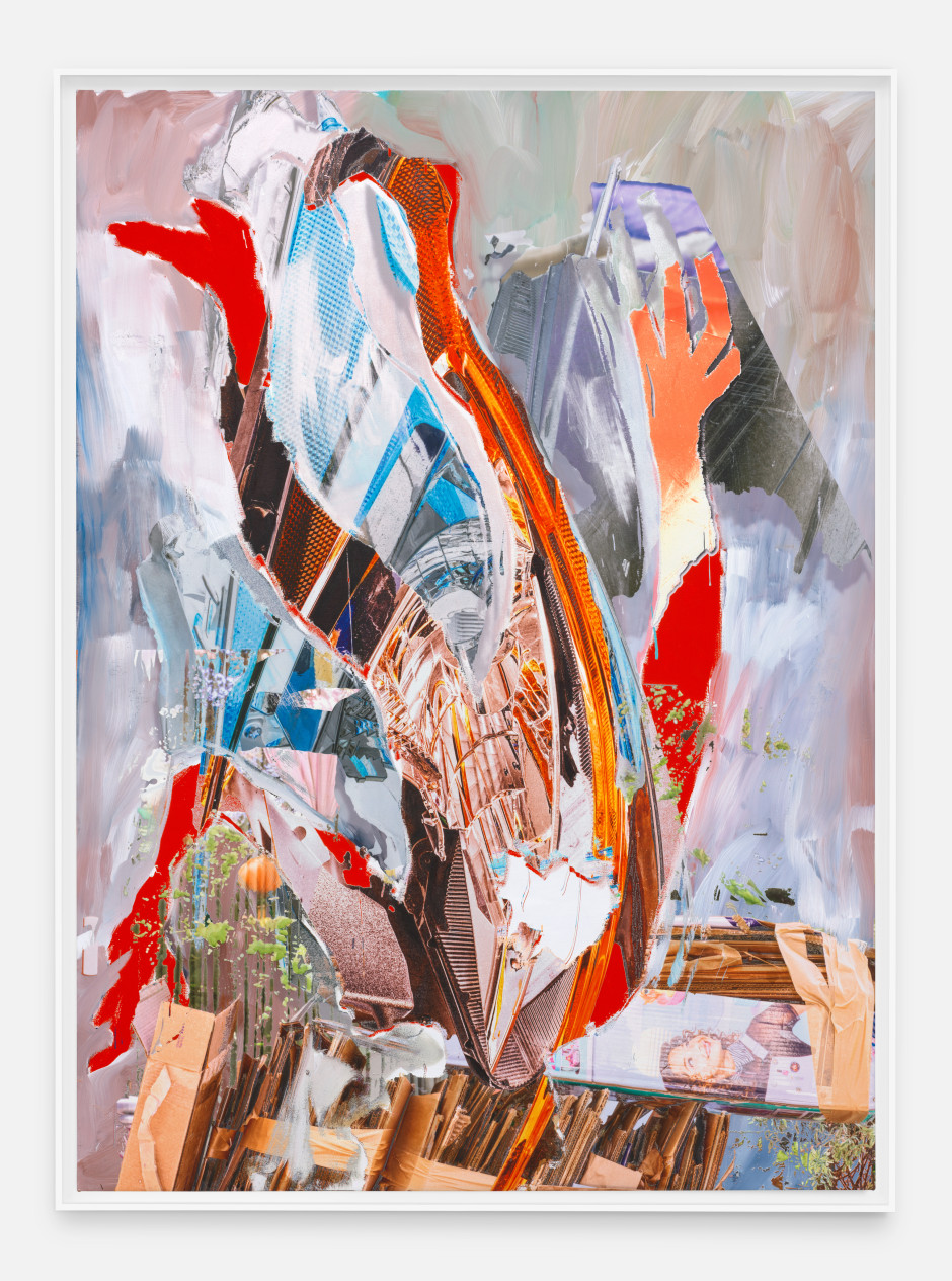 Invasive Species, 2024  gesso, latex, acrylic paint, on canvas  site size: 224 x 162.8 x 4.3 cm / 88 ¼ x 64 ⅛ x 1 ¾ in frame size: 227.9 x 166.8 x 8 cm / 89 ¾ x 65 ⅝ x 3 ⅛ in.