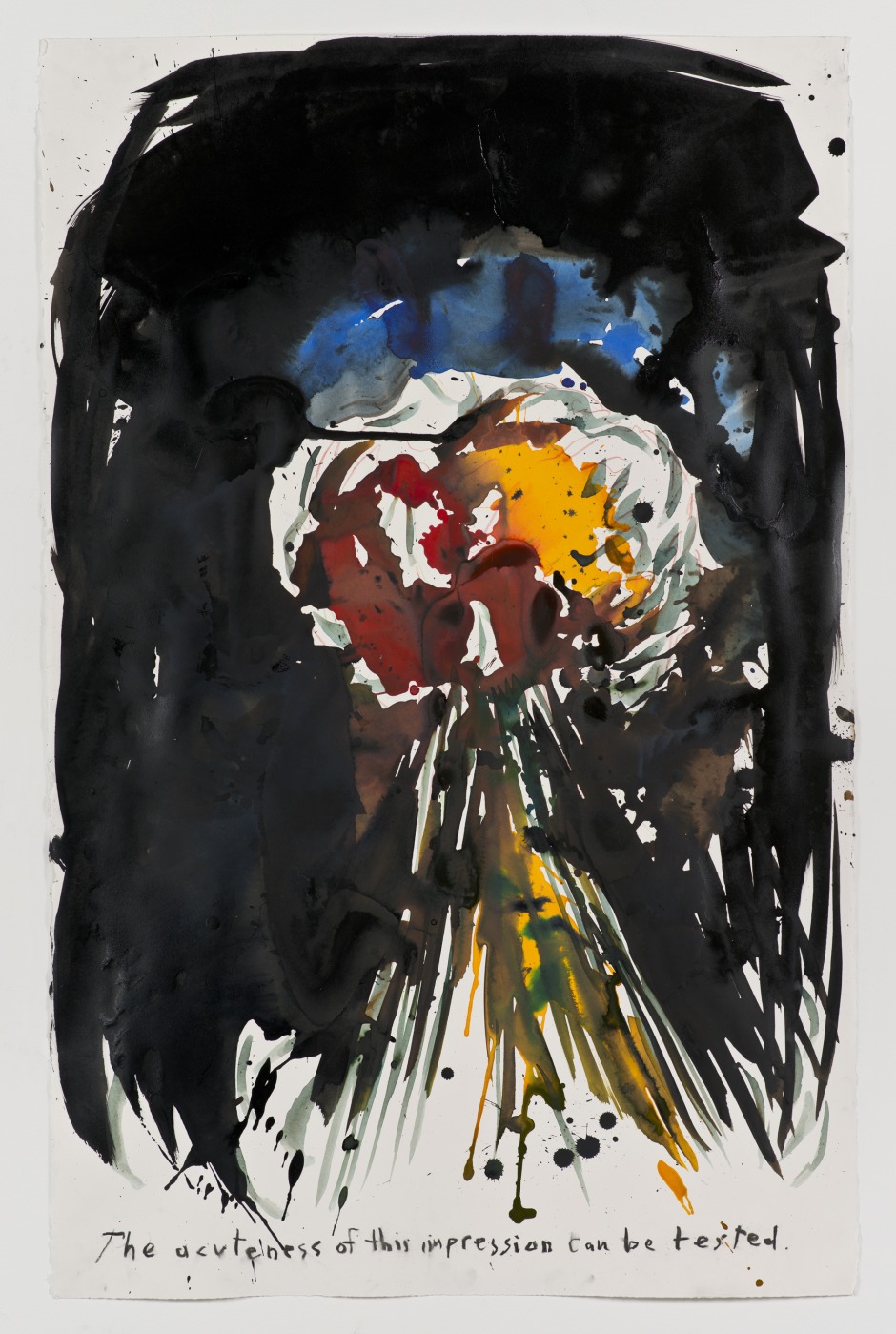 No Title (The acuteness of), 2012 charcoal, ink, gouache, acrylic and crayon on paper 102.2 x 66 cm / 40 1/4 x 26 in