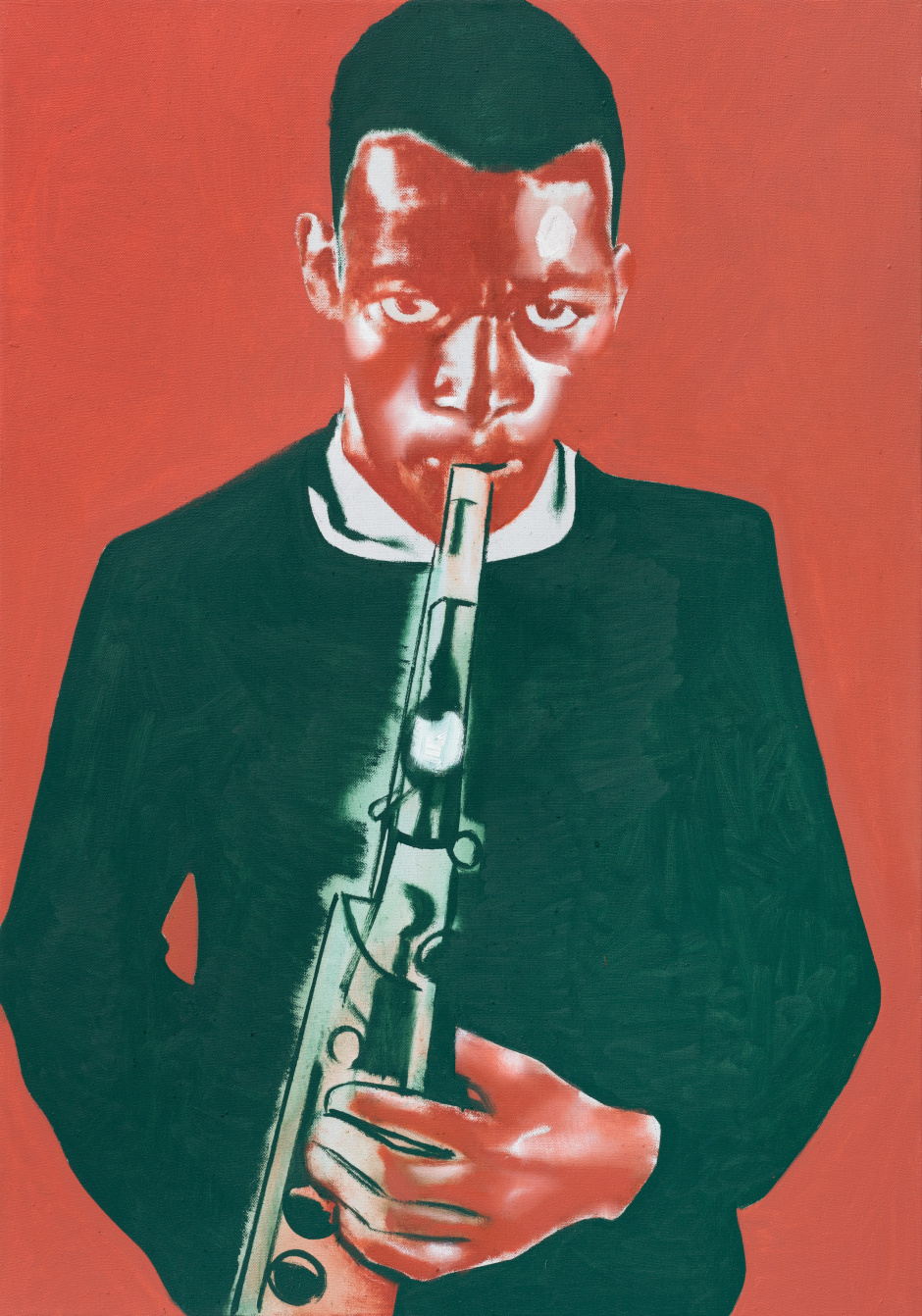 Ornette Coleman, 2020  oil on canvas  100 x 70 x 3 cm / 39 3/8 x 27 1/2 x 1 1/8 in