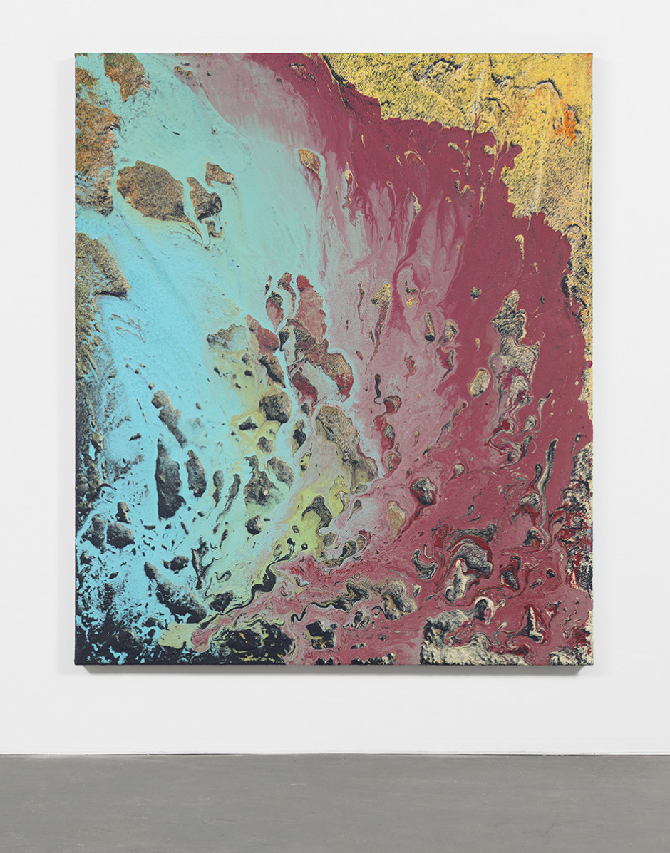 Untitled 2015  Latex, enamel, lacquer, and synthetic polymer paint on polyester canvas 70 x 59.25 in