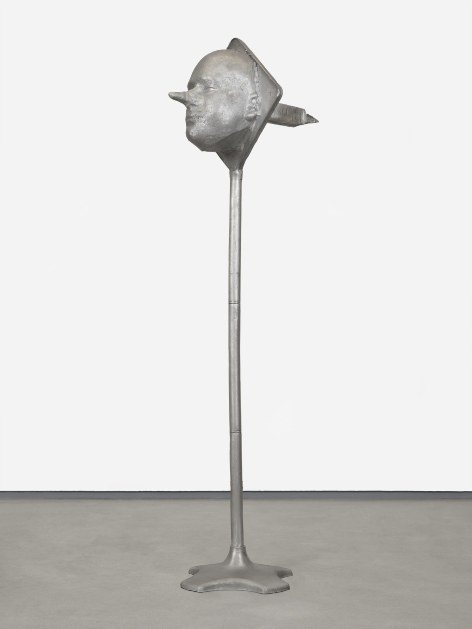 Harbinger 3, 2022 signed and dated on base cast aluminium 112 x 40 x 25 cm / 44 ⅛ x 15 ¾ x 9 ⅞ in