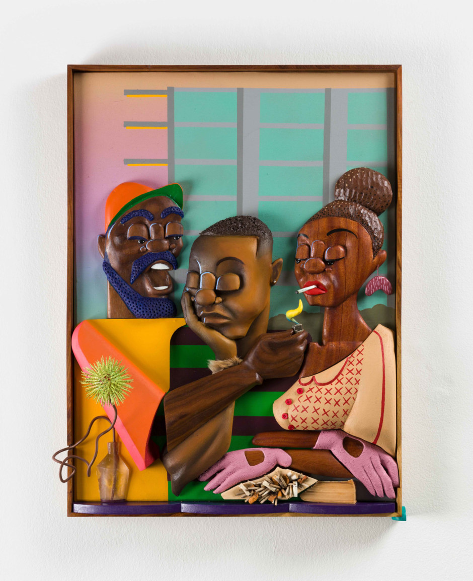 Silo District, 2021  mixed media and found objects on canvas  84 x 66 x 18 cm / 33 ⅛ x 26 x 7 ⅛ in