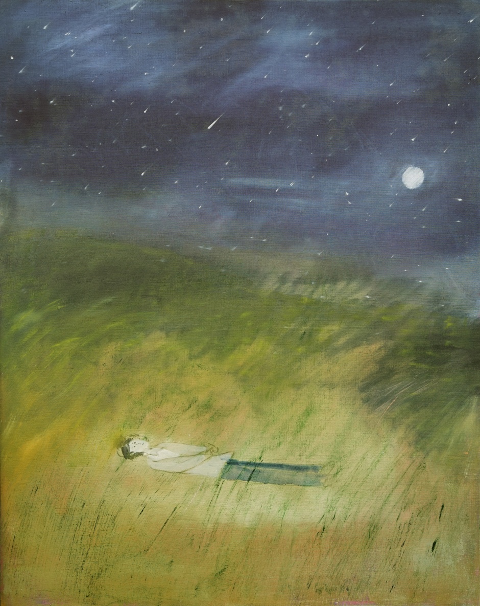 Yu Nishimura  Waiting for the Shooting Star, 2019  Acrylic oil on canvas  100cm x 79.5cm  © Yu Nishimura. Courtesy of the Artist and Crèvecœur, Paris.