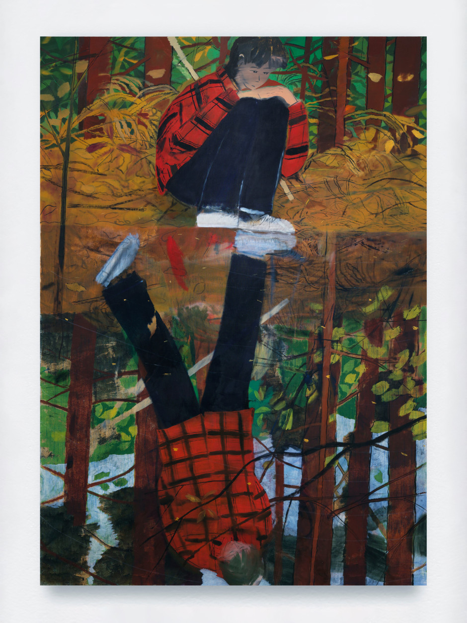 Yu Nishimura  Reflection, 2022  Oil on linen  259 x 183cm  © Yu Nishimura. Courtesy of the Artist and Crèvecœur, Paris.