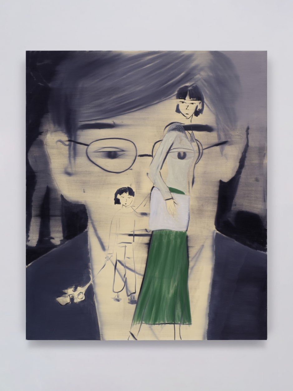Yu Nishimura  Synopsis, 2023  Signed and dated on verso  oil on canvas  194 x 162 x 3.2 cm / 76 ⅜ x 63 ¾ x 1 ¼ in.  © Yu Nishimura. Courtesy of the Artist and Crèvecœur, Paris.  Photo: Kei Okano