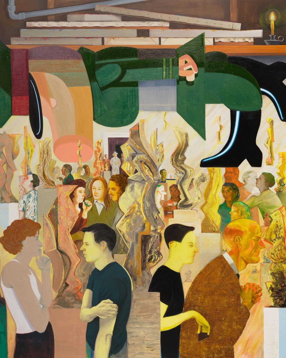 Nicole Eisenman  Archangel (The Visitors)  2024  Oil on linen  322.58 x 266.7 cm / 127 x 105 in.