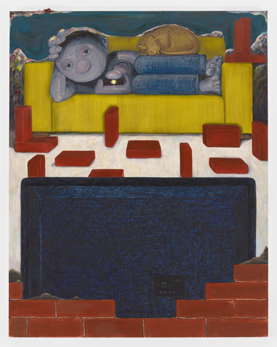 Nicole Eisenman  Reality Show  2022  Oil on canvas  210.2 x 165.1 cm / 82 ¾ x 65 in.