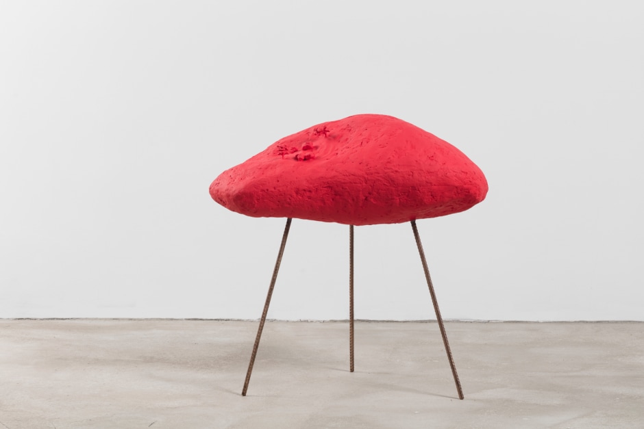 Pet (Red), 2021  Bronze, paint  95 x 70 x 50cm
