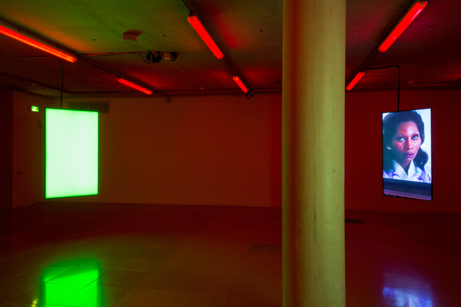 Installation view, Martine Syms, Ugly Plymouths, Carré d'Art - Musée d'art contemporain, Nîmes, 9 May – 17 September 2023  © Martine Syms. Courtesy the Artist and Carré d'Art - Musée d'art contemporain, Nîmes.  Photo: Cedrick Eymenier