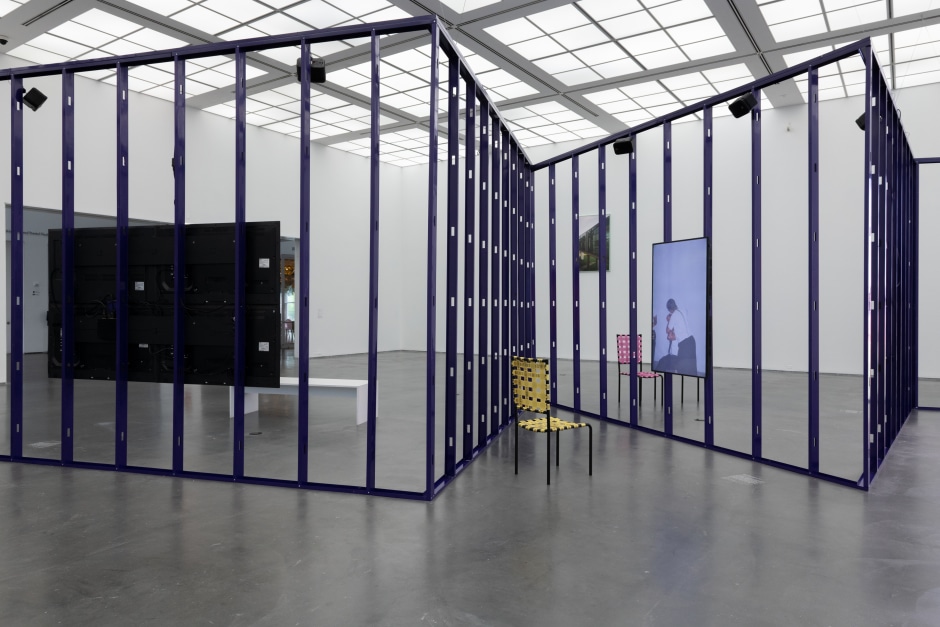 Installation view, Martine Syms, She Mad: Season One, MCA Museum of Art, Chicago, Chicago, 2 July 2022 - 12 February 2023  © Martine Syms. Courtest the Artist and Sadie Coles HQ, London.  Photo: Nathan Keay / MCA Museum of Art, Chicago.