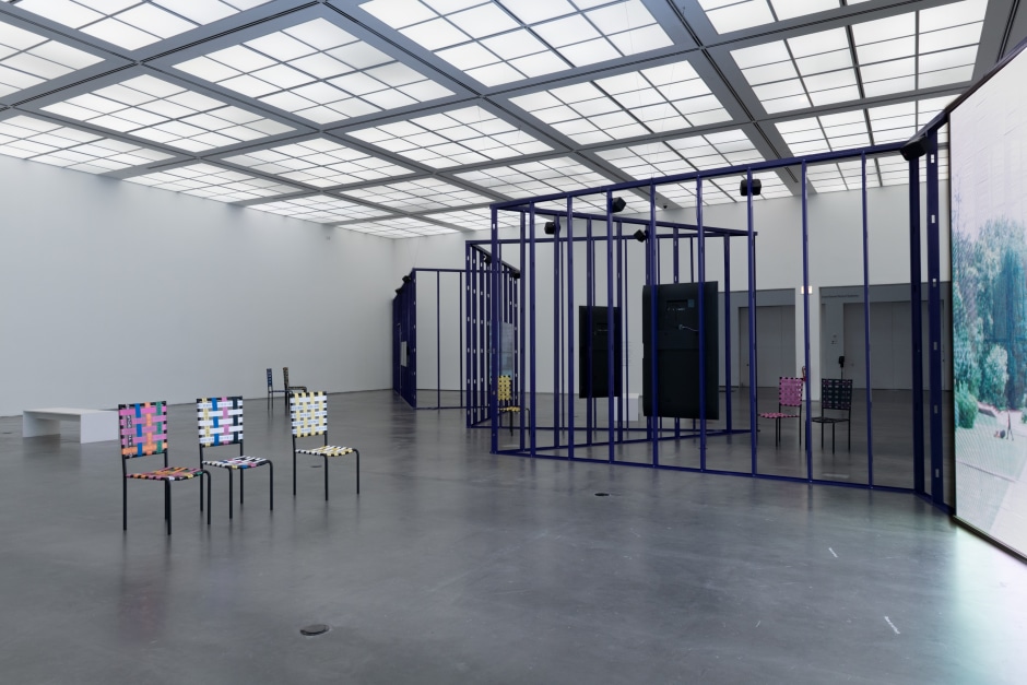 Installation view, Martine Syms, She Mad: Season One, MCA Museum of Art, Chicago, Chicago, 2 July 2022 - 12 February 2023  © Martine Syms. Courtest the Artist and Sadie Coles HQ, London.  Photo: Nathan Keay / MCA Museum of Art, Chicago.