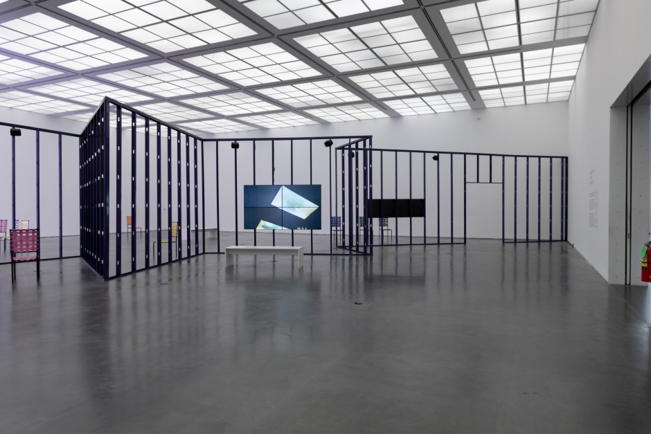 Installation view, Martine Syms, She Mad: Season One, MCA Museum of Art, Chicago, Chicago, 2 July 2022 - 12 February 2023  © Martine Syms. Courtest the Artist and Sadie Coles HQ, London.  Photo: Nathan Keay / MCA Museum of Art, Chicago.