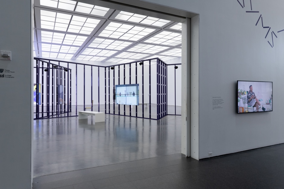 Installation view, Martine Syms, She Mad: Season One, MCA Museum of Art, Chicago, Chicago, 2 July 2022 - 12 February 2023  © Martine Syms. Courtest the Artist and Sadie Coles HQ, London.  Photo: Nathan Keay / MCA Museum of Art, Chicago.