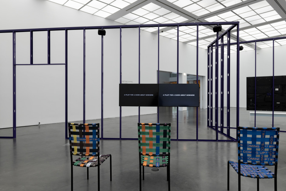 Installation view, Martine Syms, She Mad: Season One, MCA Museum of Art, Chicago, Chicago, 2 July 2022 - 12 February 2023  © Martine Syms. Courtest the Artist and Sadie Coles HQ, London.  Photo: Nathan Keay / MCA Museum of Art, Chicago.